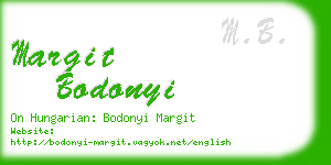 margit bodonyi business card